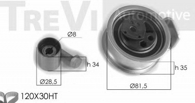 TREVI AUTOMOTIVE kd1266 -  Комплект ремня ГРМ